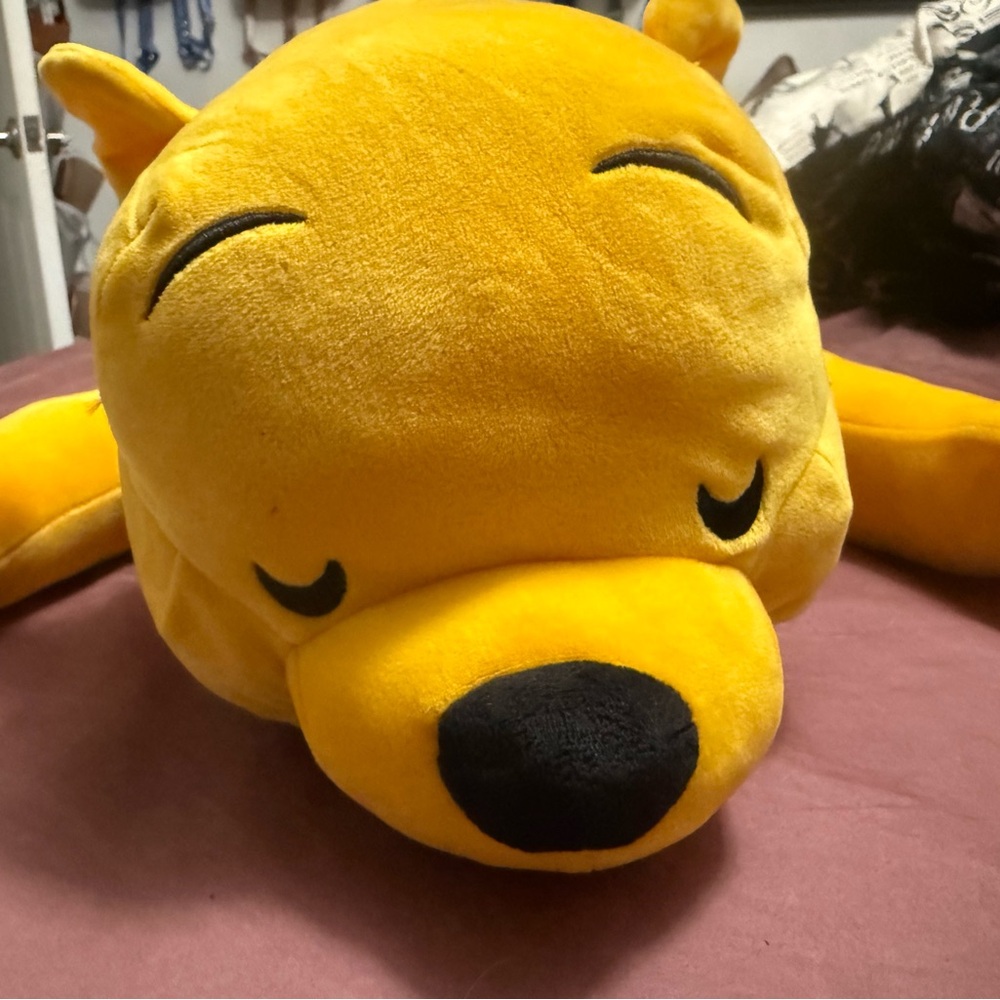 Plush Yellow Pooh Bear Pillow Plush